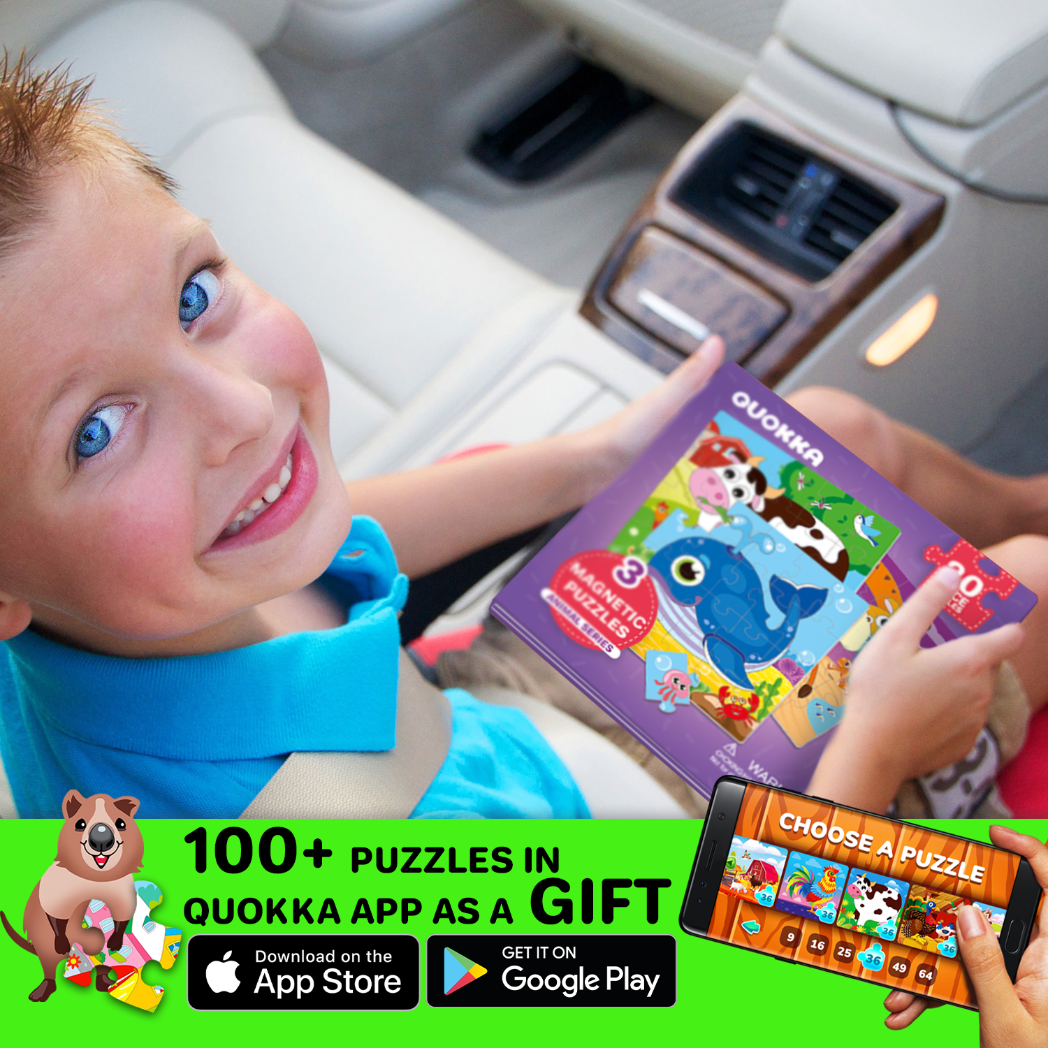 Magnetic Book 20 Piece Puzzles for Kids