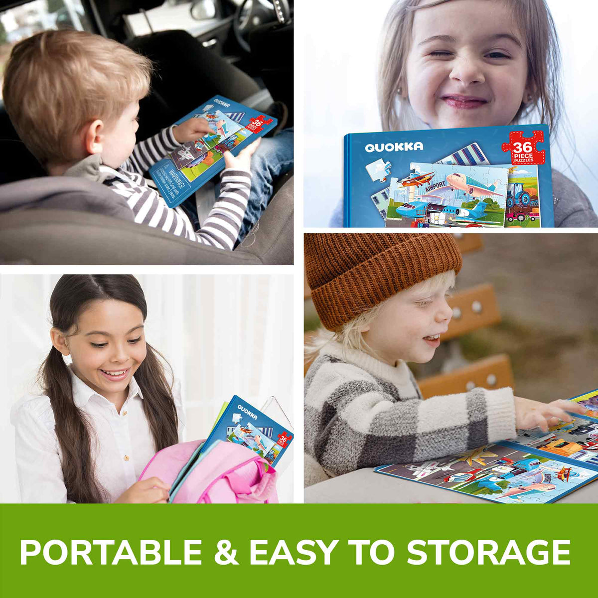 3 Set Magnetic Puzzles for Kids - Animal, Transport, Maps & Space
