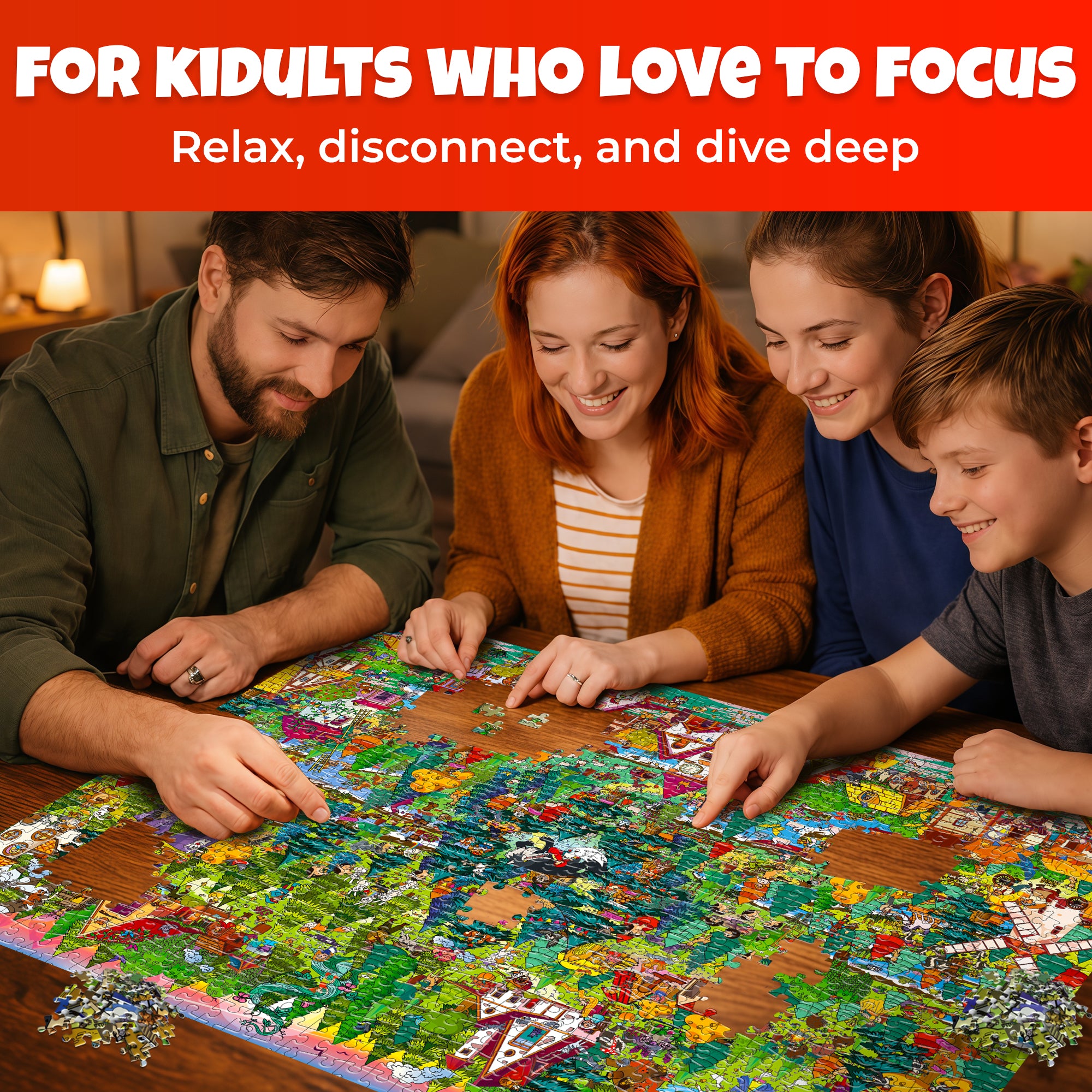 1000 Pcs Puzzle for Adults with Hidden Tasks | Red Riding Hood