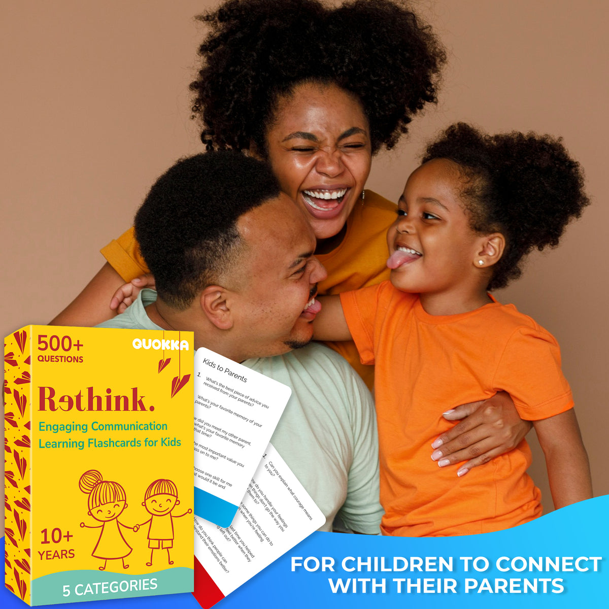 Rethink!: Conversation Starters for Kids | 100 Conversation Cards Family Pack