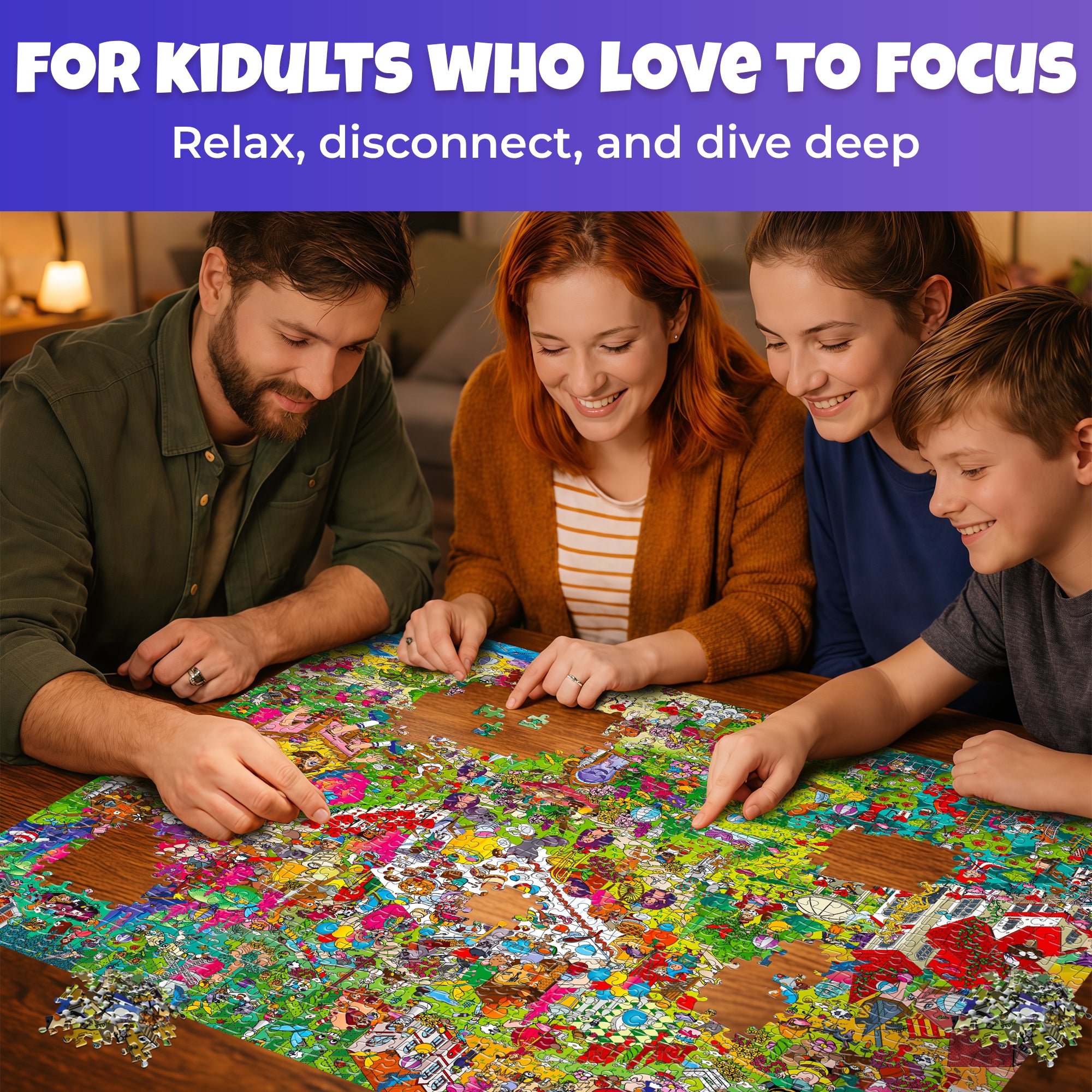 1000 Pcs Puzzle for Adults with Hidden Tasks | Alice in Wonderland