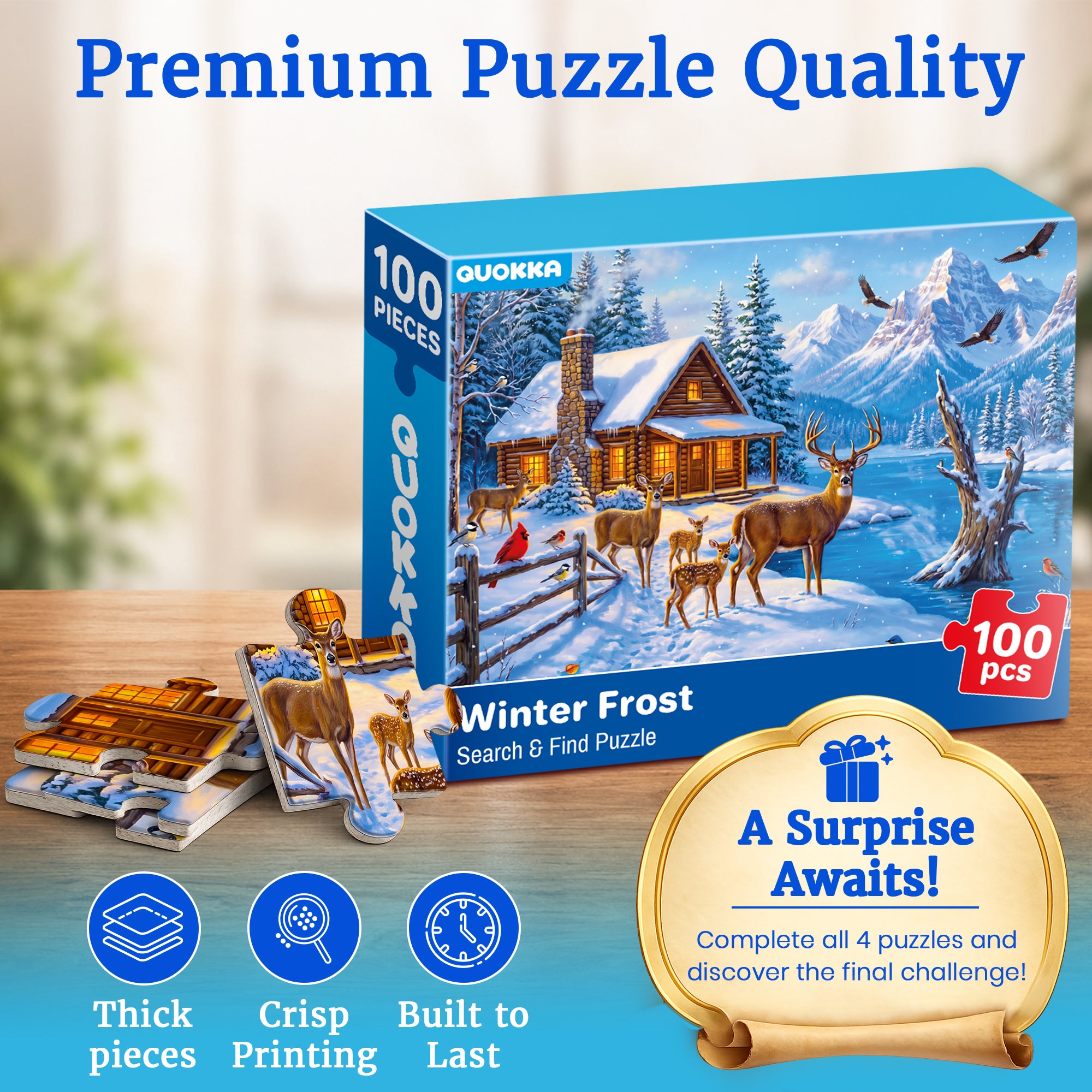100 Pcs Search & Find Dementia Puzzles for Elderly - Seasons