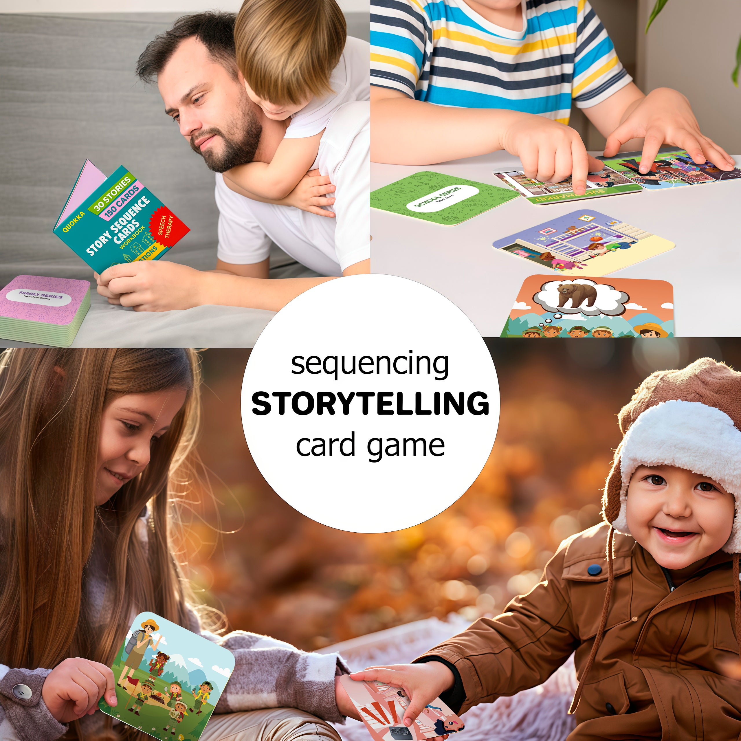 150 Story Sequence Cards for Toddlers | Autism Learning Toys