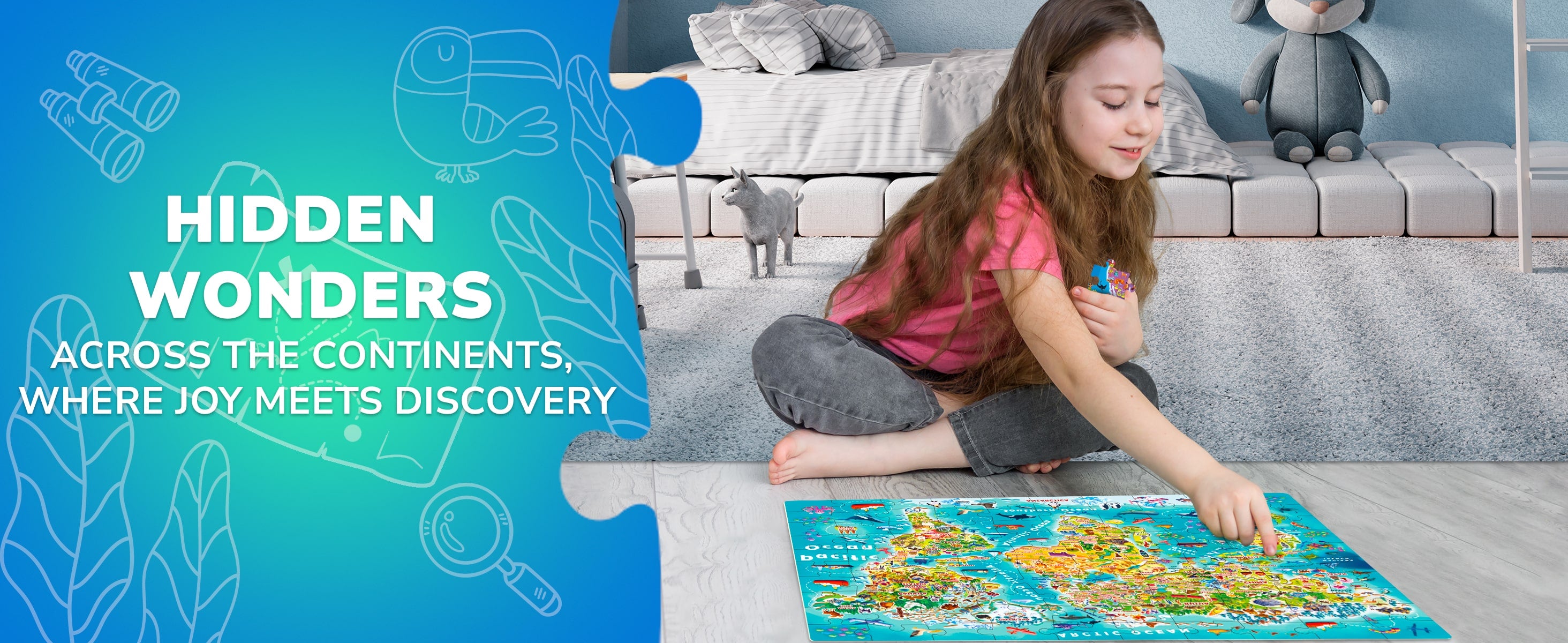Puzzle with Maps World