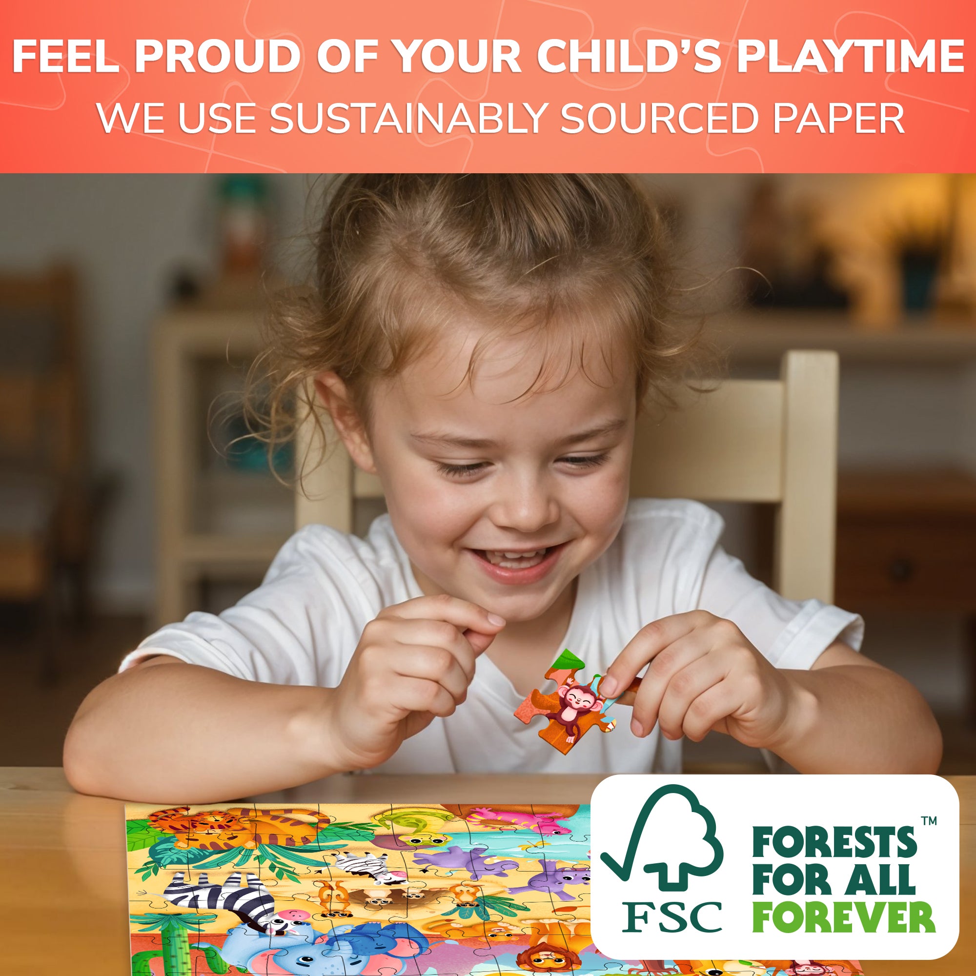 FSC Certified Educational Learning Game for Boys and Girls