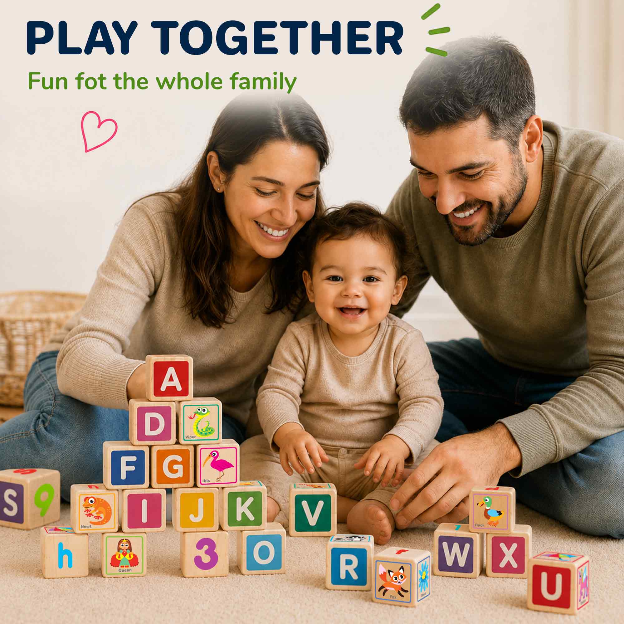 ABC Numbers Preschool Block Puzzles - Quokka
