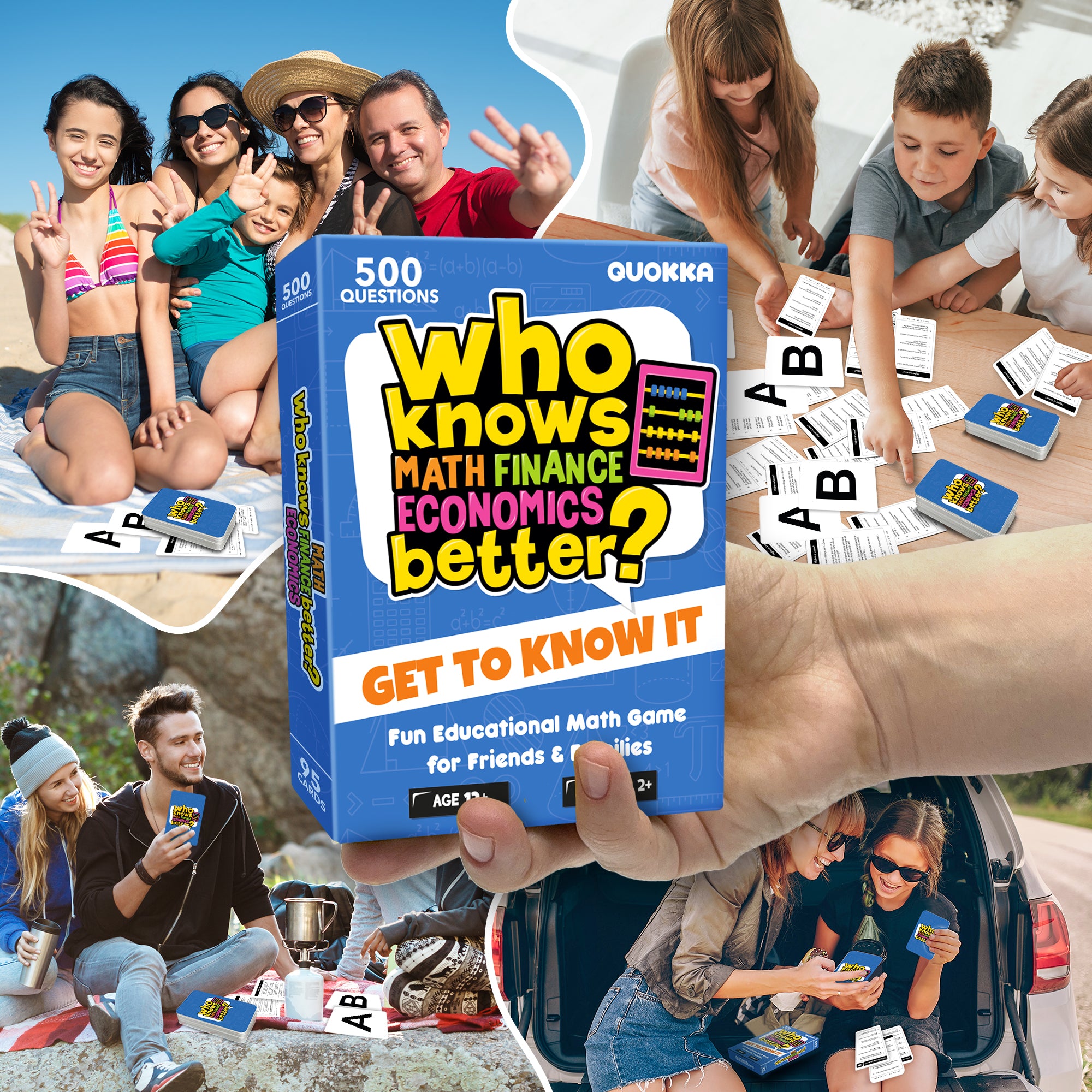Trivia Card Game Who Knows Math Better? Educational Game