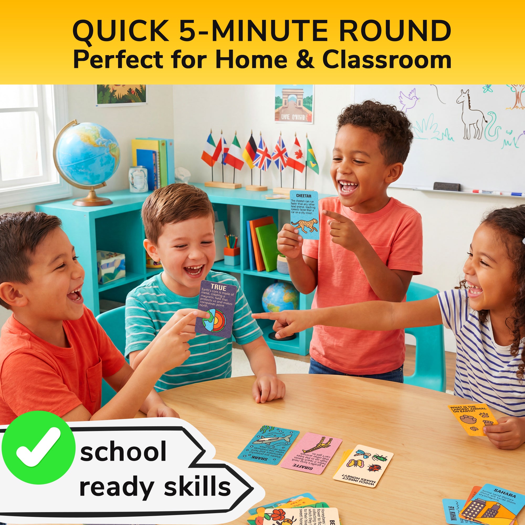 Trivia Card Game for Kids - Geography, Culture & Fun Facts