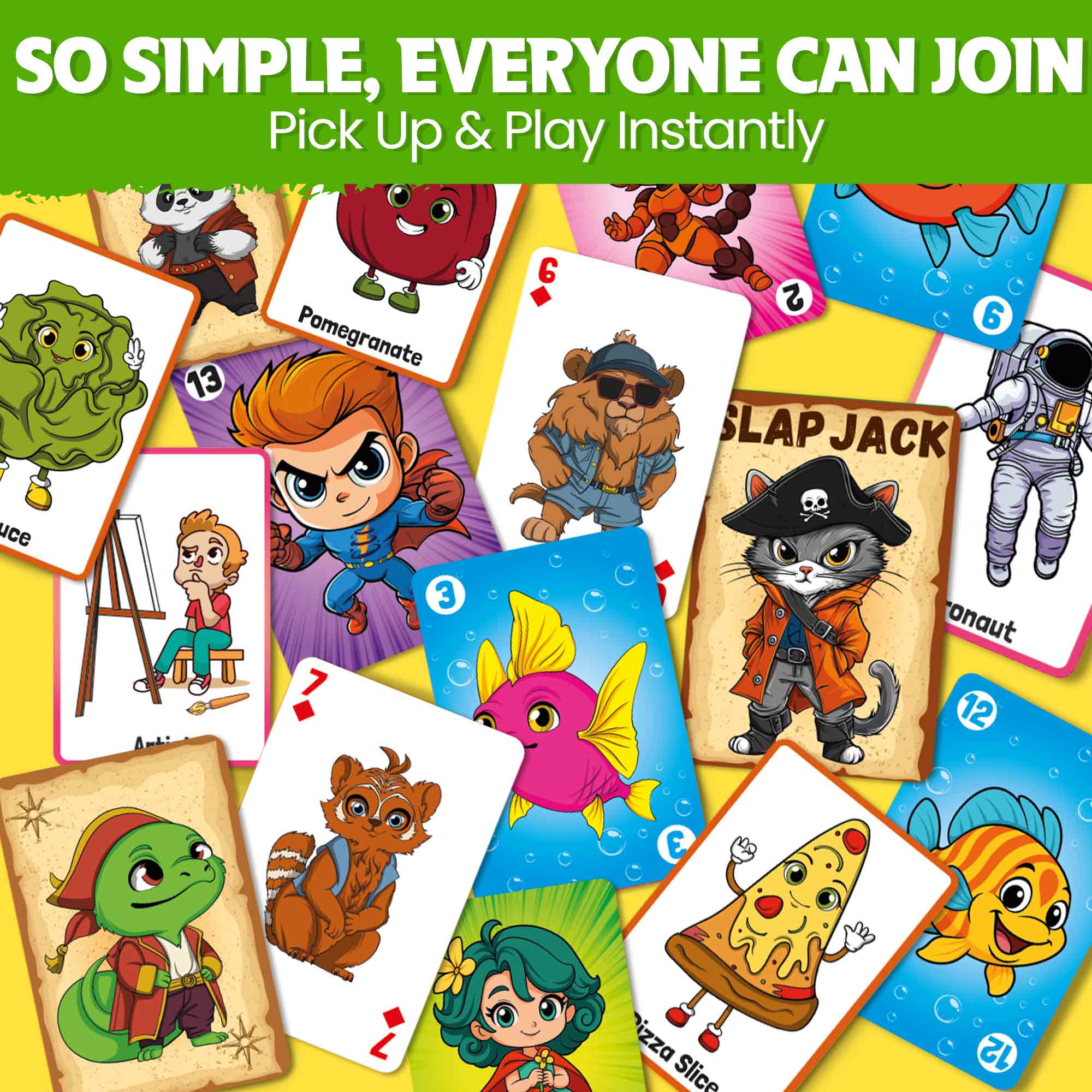 QUOKKA 6 Pack Original Card Games for Kids Ages 4–8 - Fun Family Games