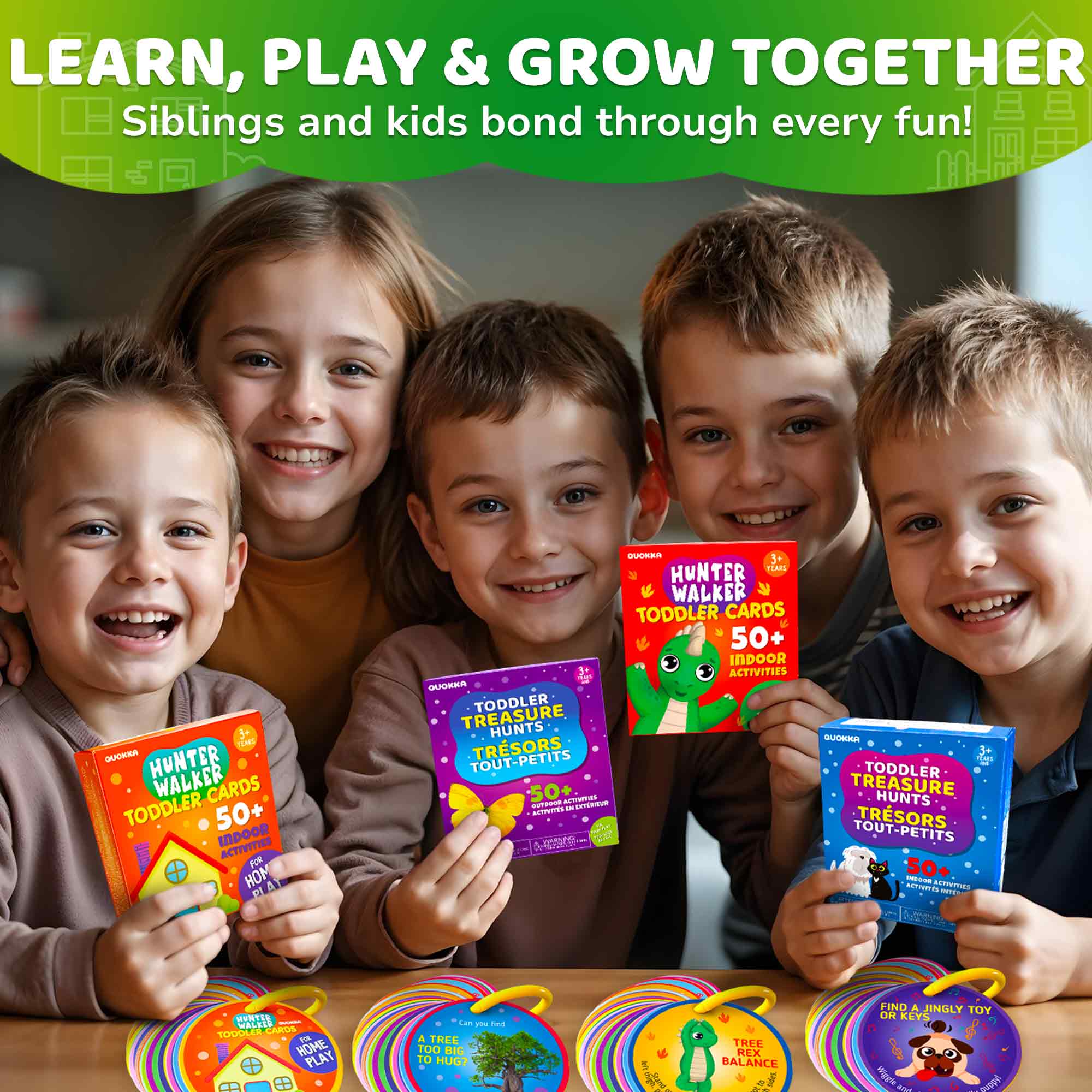 Scavenger Hunt Game for Kids - 50 Activities Cards with Pets