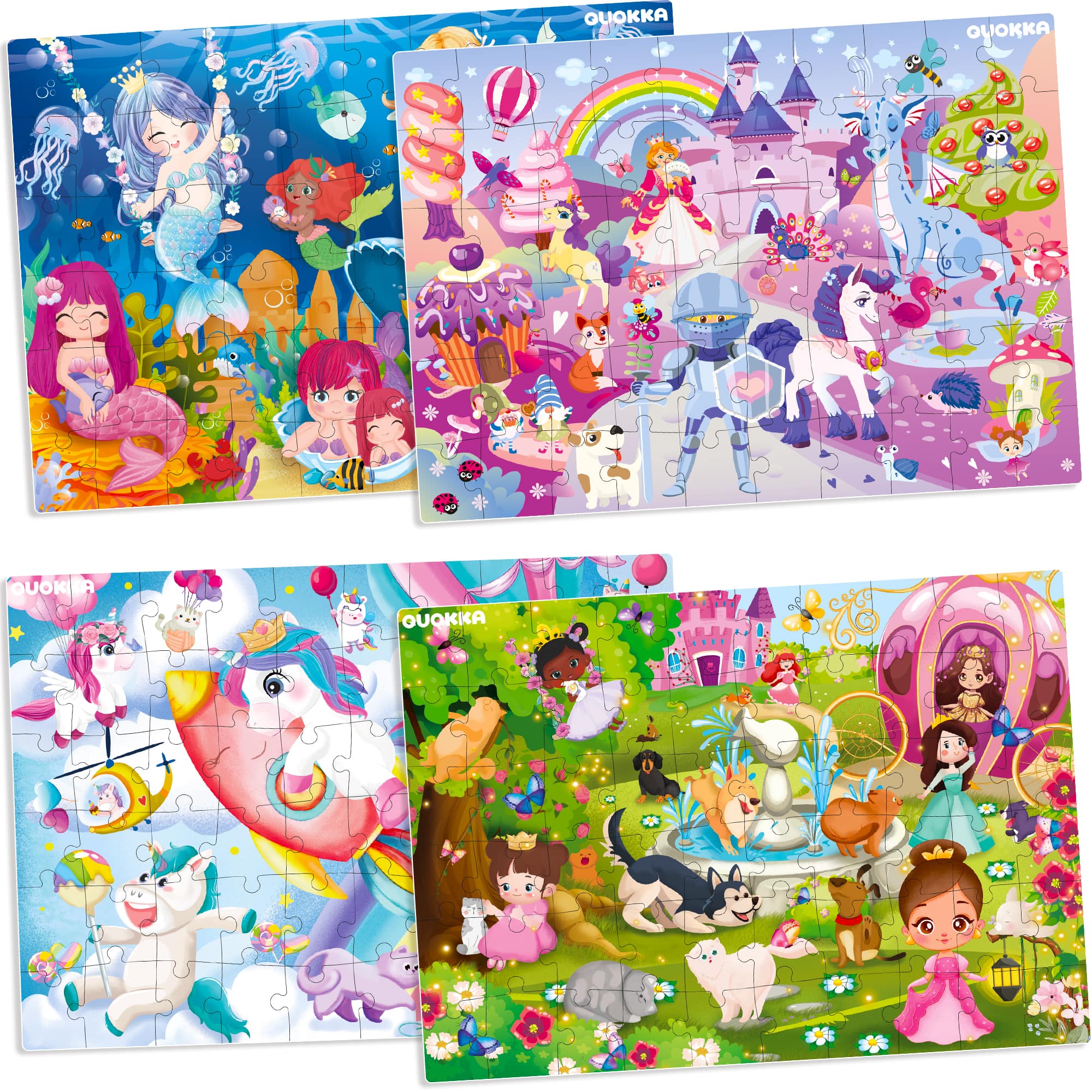 Bundle Set of 7 Puzzles for Kids | Unicorns, Princess