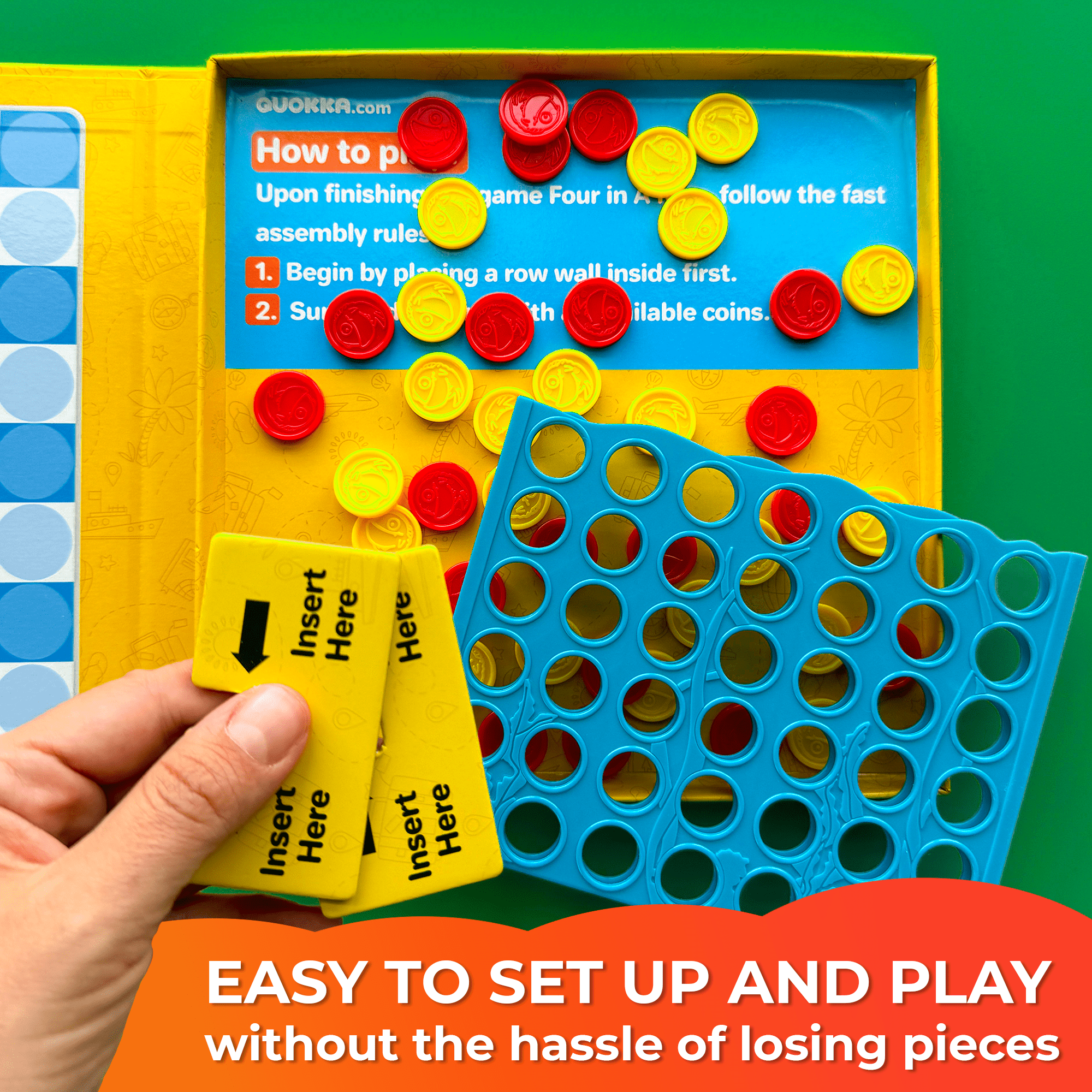 QUOKKA Magnet Connect Four Game for Kids