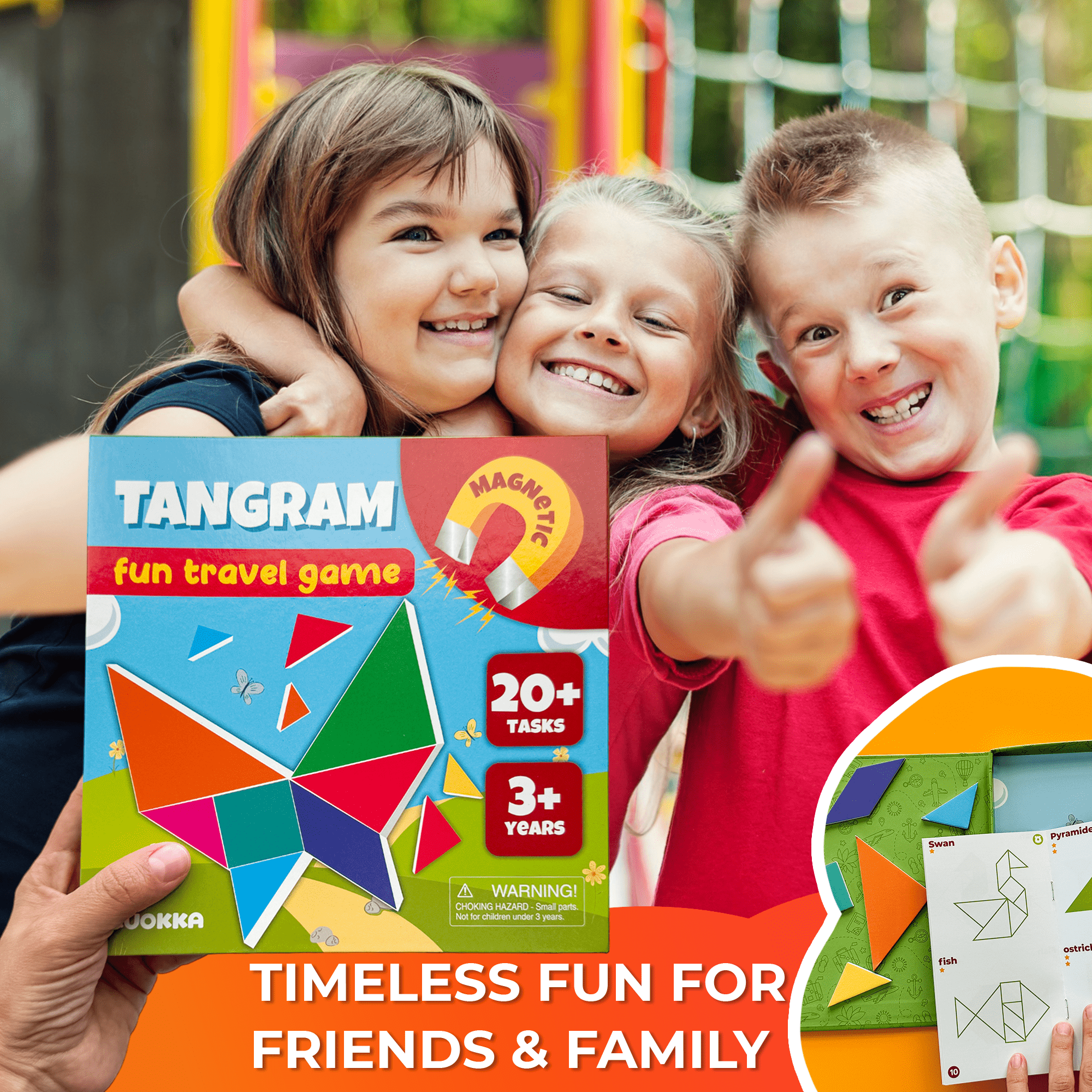 QUOKKA Tangram Magnet Game for Kids 3-5