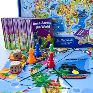 Board Game Race Across the World for Kids & Adults
