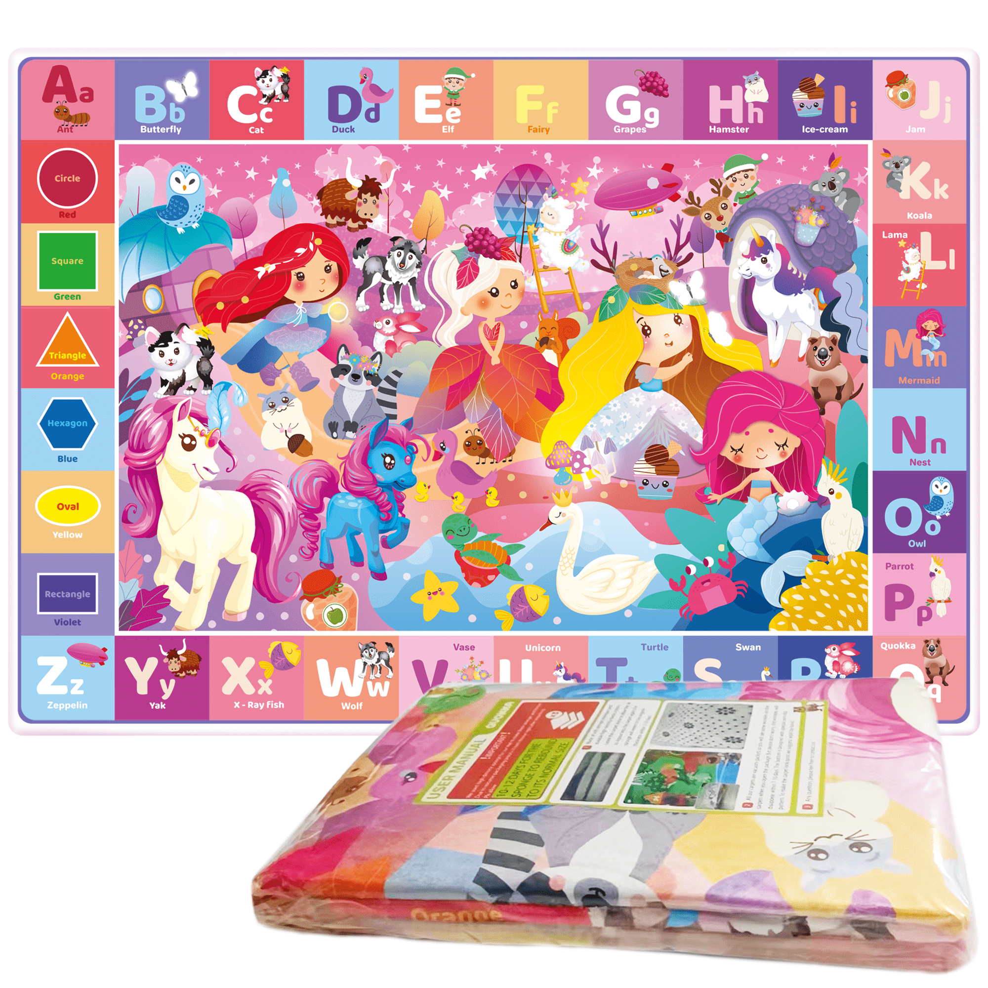 Plush ABC Playmat with Unicorn & Princess