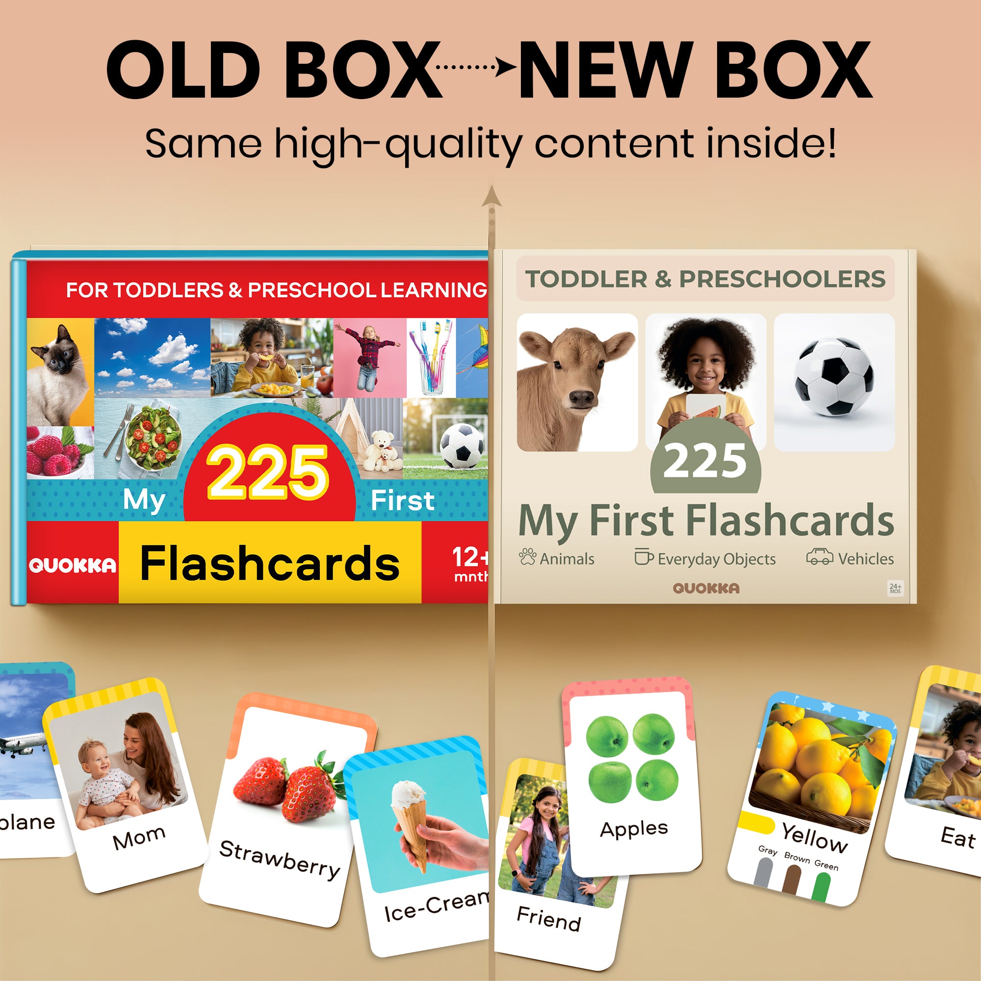 225 Flash Cards for Toddlers 1-3 | Alphabet & First Words