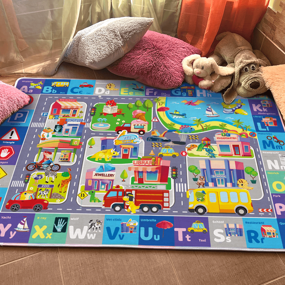 Plush ABC Playmat with City Design