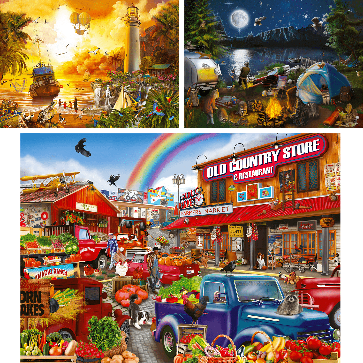 1000 Piece Unique Jigsaw Puzzle for Adults with Market