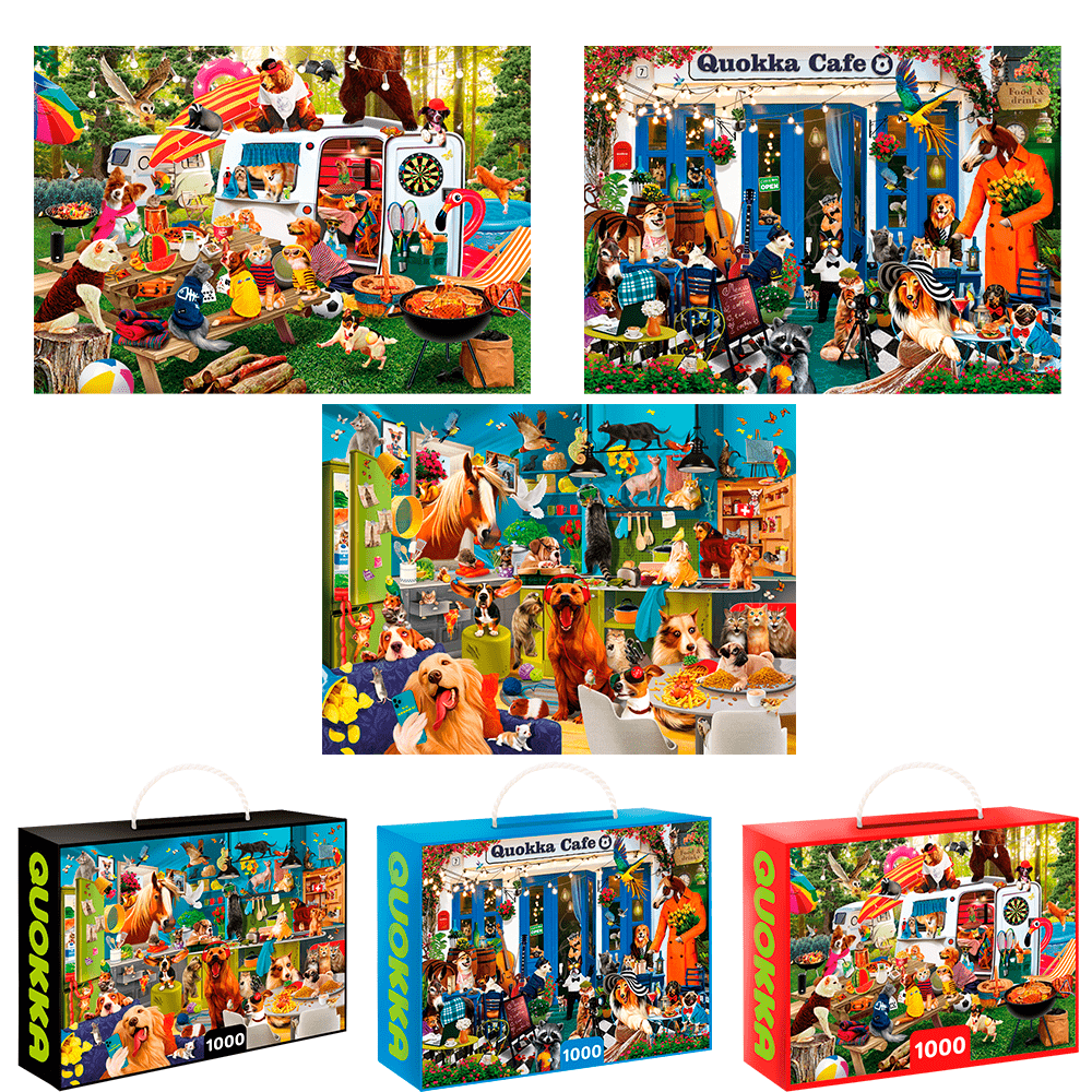 1000 Piece Unique Jigsaw Puzzle for Adults with Animals