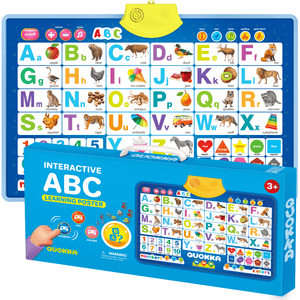 Alphabet Poster Preschool Learning Toy Blue