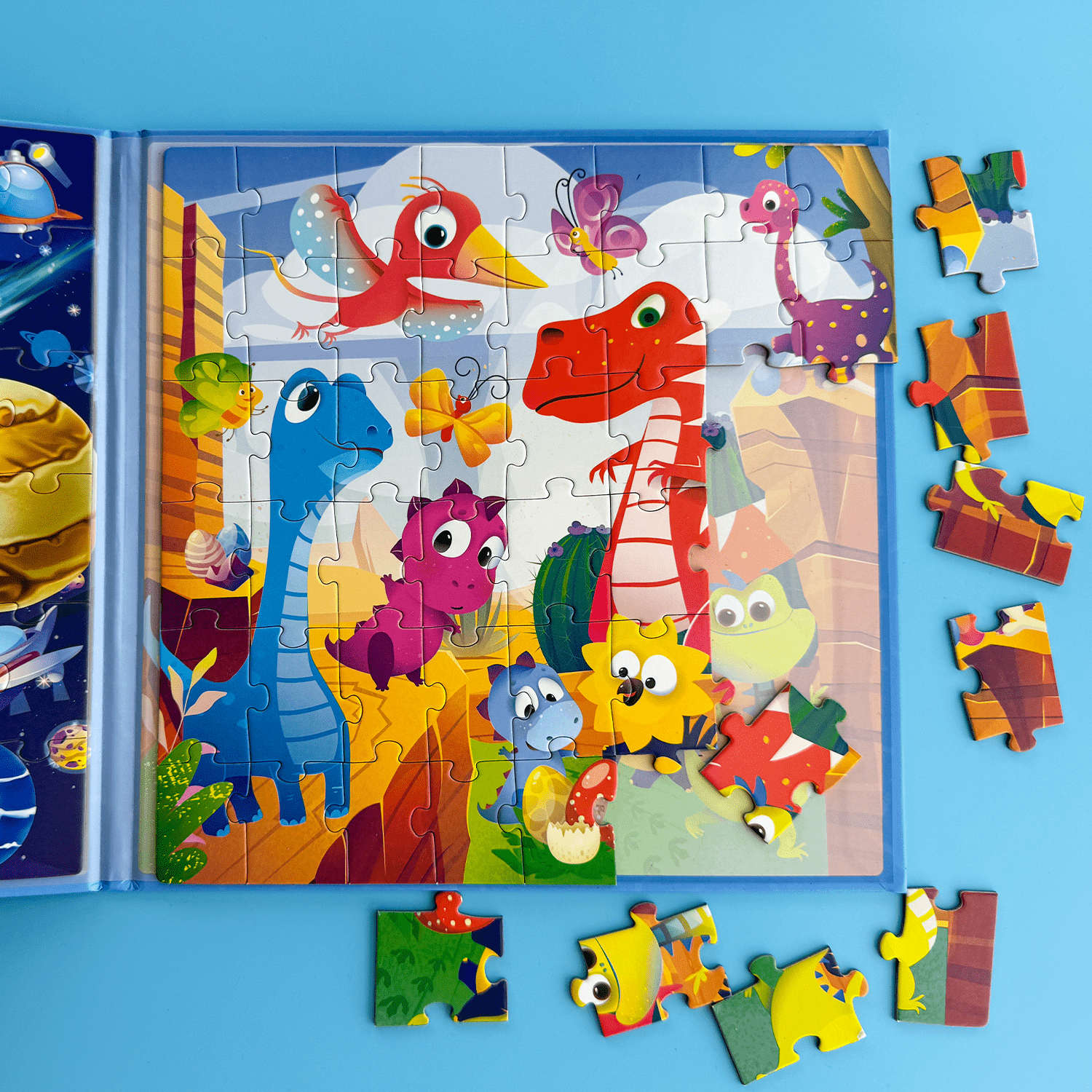 Magnetic Puzzles for Kids Space & Dino