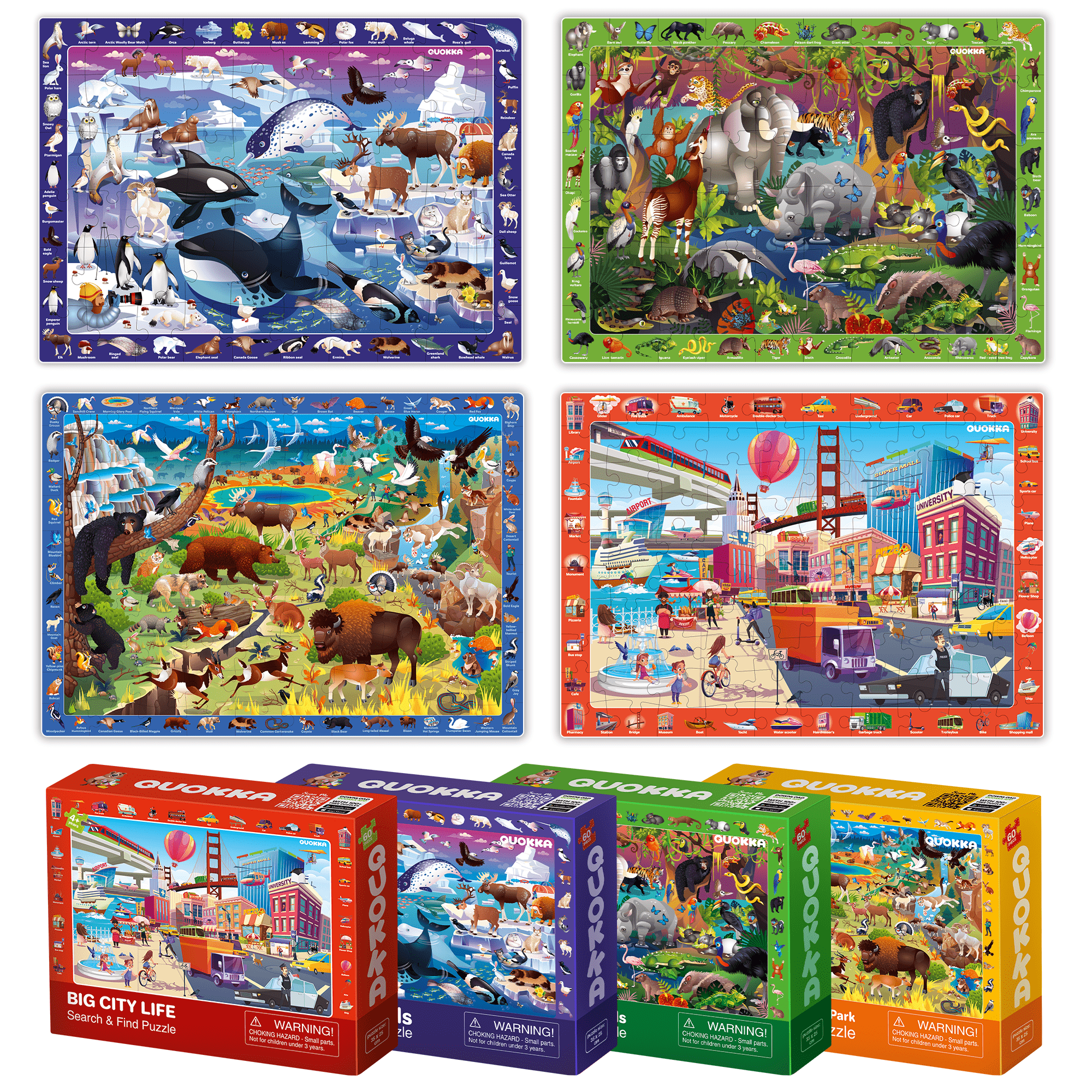 Puzzes Setfor City, Animals