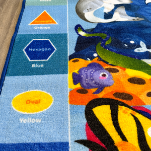 QUOKKA Classroom Rug for Kids - 78x59 Ocean Toddler Rug Carpet for Kids Room