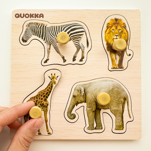 QUOKKA 4 Set Pegged Puzzles for Toddlers and Kids