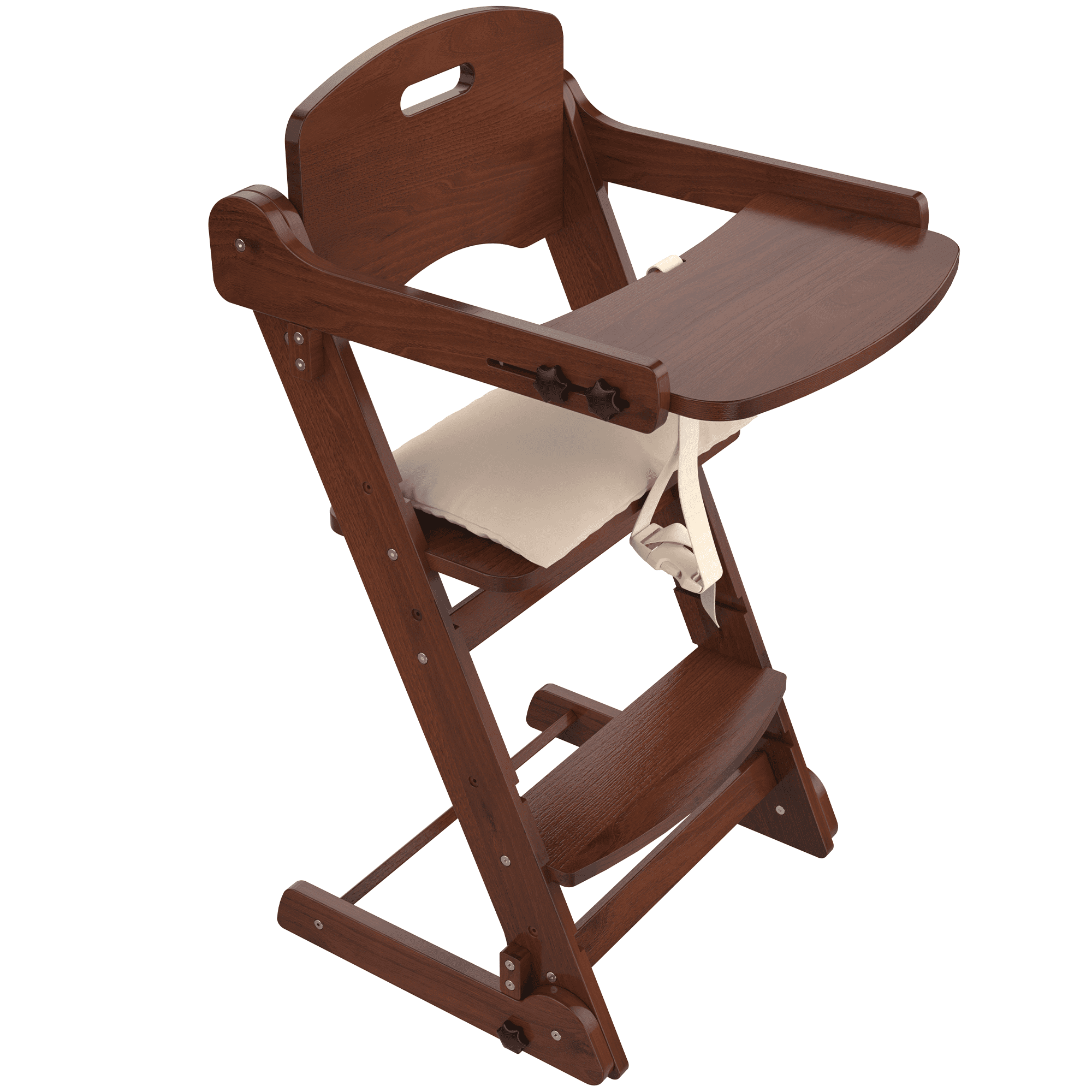 Tripp Trapp High Chair - Cherry Wooden Convertible Chair for Eating by QUOKKA