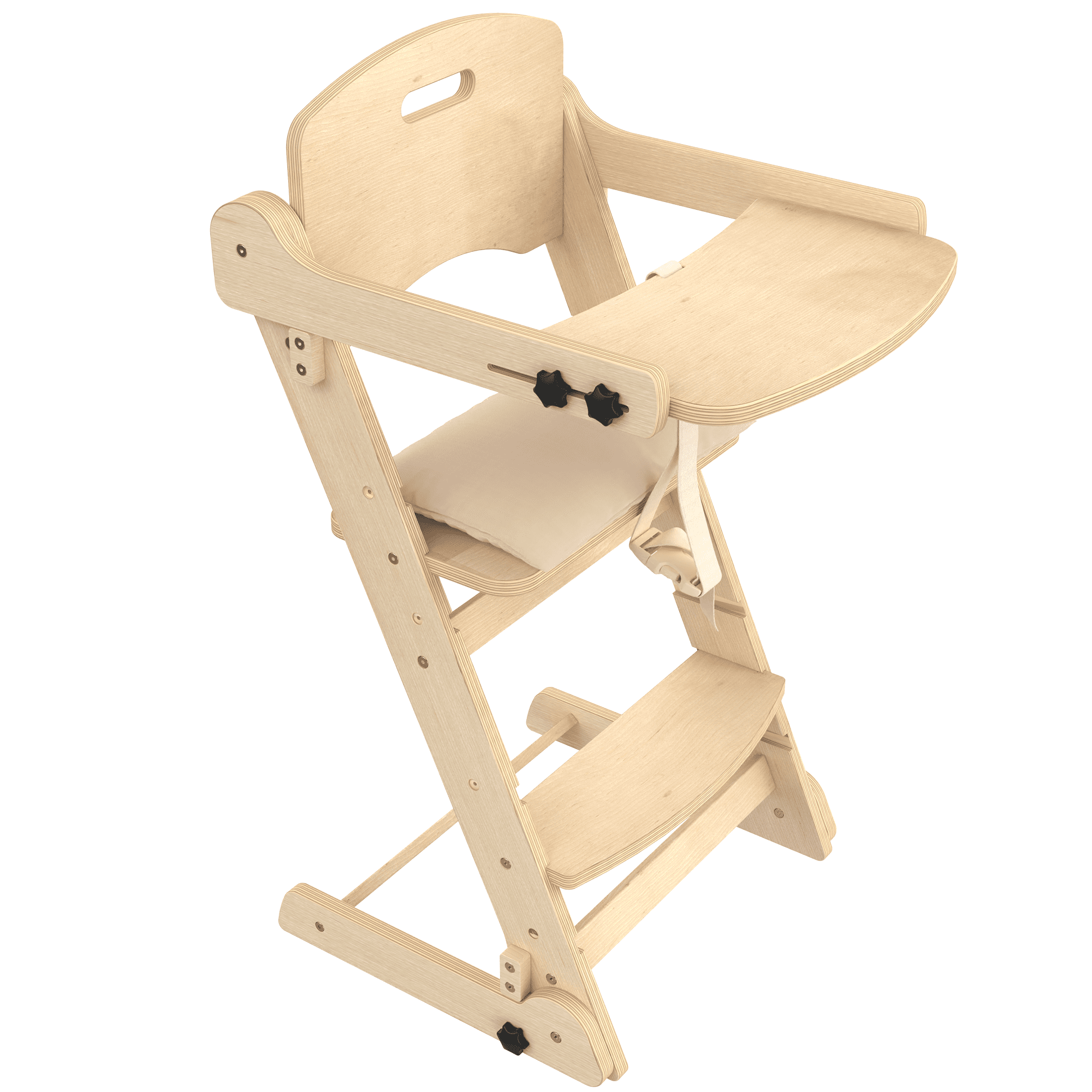 Tripp Trapp High Chair - Beige Wooden Convertible Chair for Eating by QUOKKA