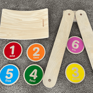 3-IN-1 Balancing Game Set | Wooden Balance Beam | Wobble Balance Board | Stepping Stones for Kids
