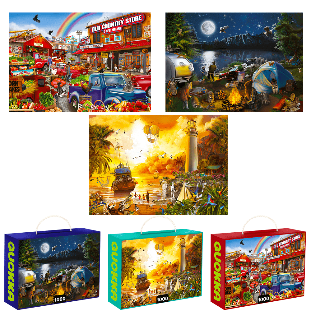 1000 Piece Unique Jigsaw Puzzle for Adults with Market