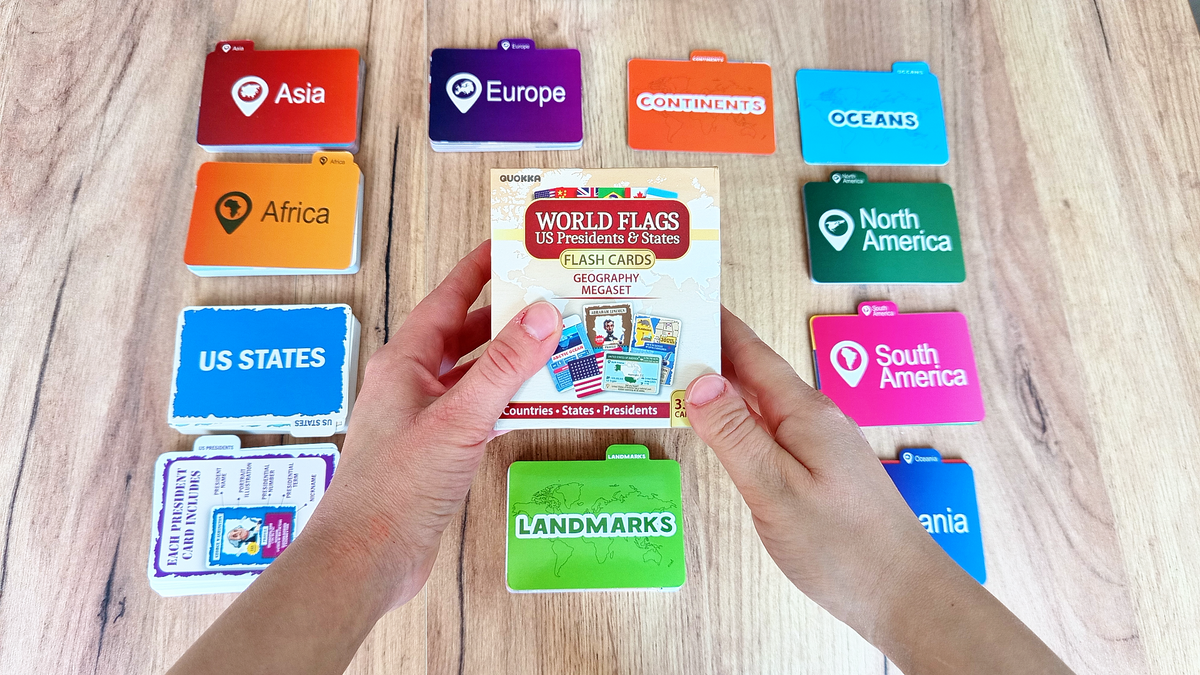 Geography Flash Cards – 338 World & USA Learning Cards