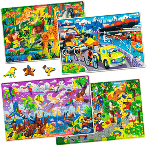 Wooden jigsaw puzzles designed in the U.S.A by Adducate