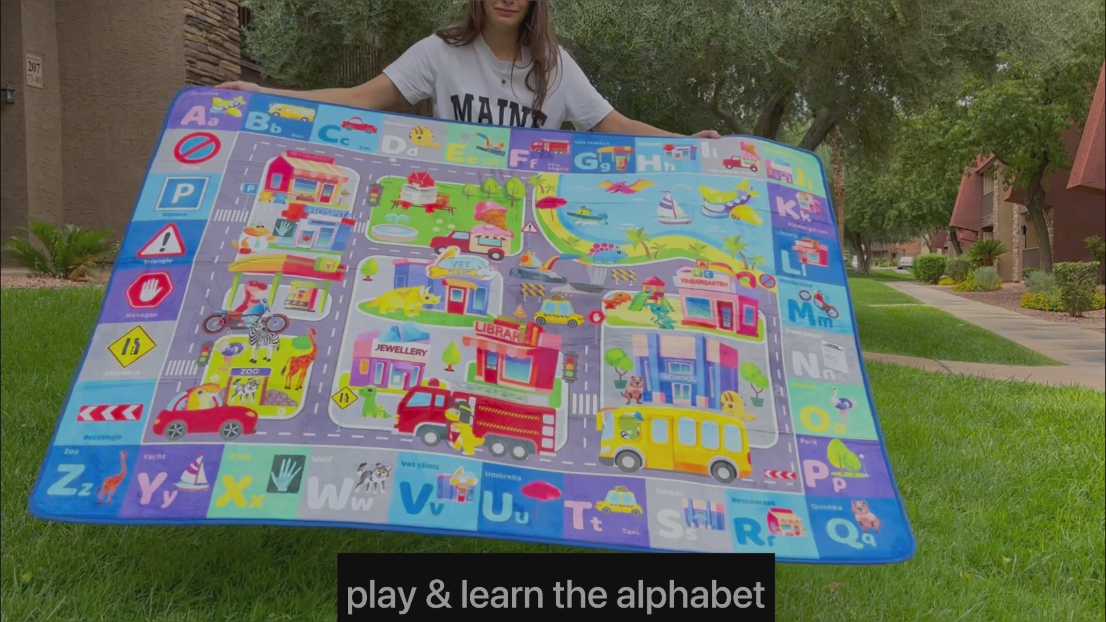 Plush ABC Playmat with City Design