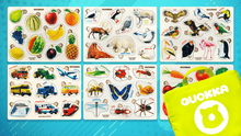Load and play video in Gallery viewer, Toddler Wooden Puzzles 6 Realistic Set | Bugs Birds Fruits Wild Animals etc
