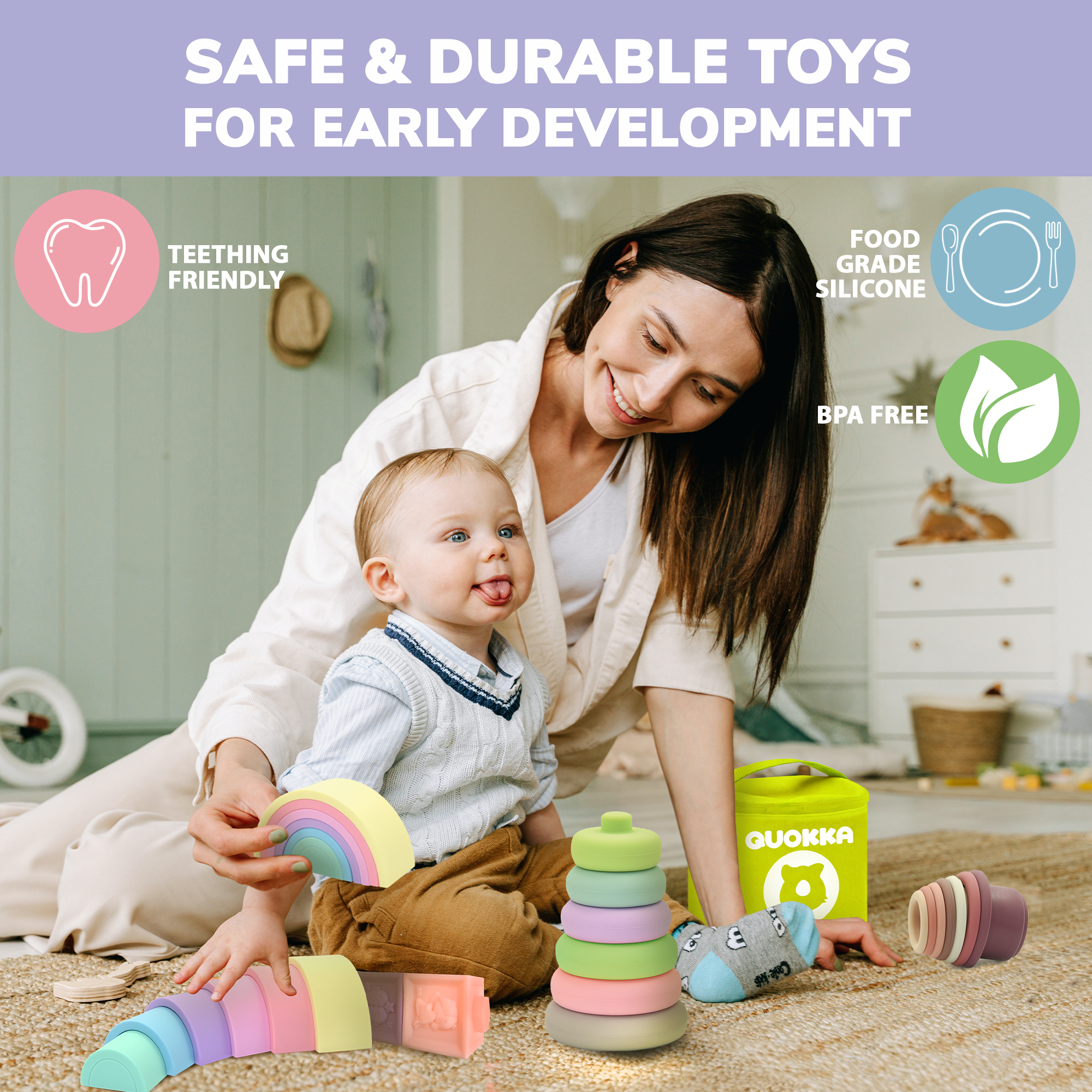 Montessori Silicone Teething Toys for Babies