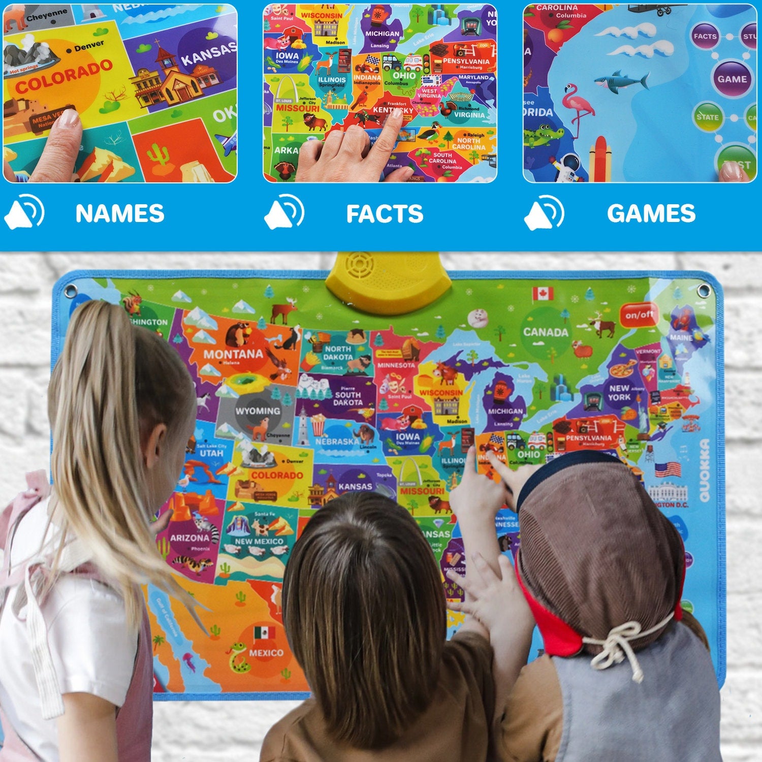 Maps Wall Chart Learning Toy | Speech Therapy Poster